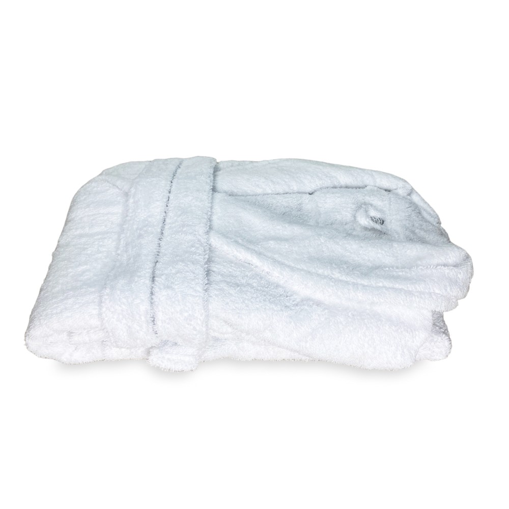 ACCAPPATOIO in Spugna a SCIALLE Senza Cappuccio BIANCO in Puro Cotone Made in Italy