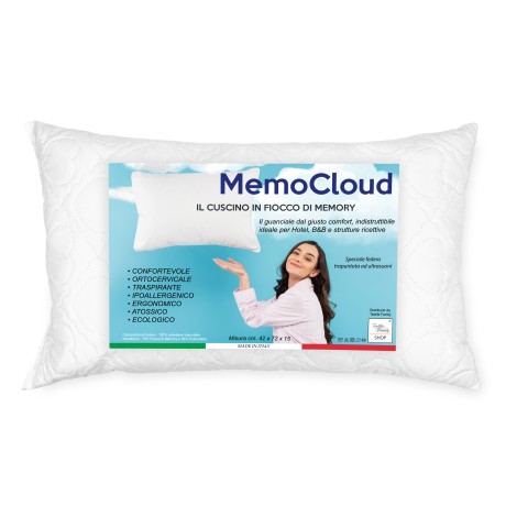 GUANCIALE cuscino FIOCCO Di memory MemoCloud Made in Italy