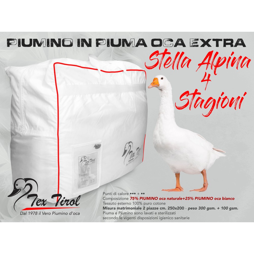 Die Tex Tirol STELLA ALPINA Daunenjacke in der 4-Jahreszeiten-Version ideal für das ganze Jahr