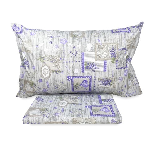Funda nórdica LAVANDA PROVENZAL CHÉRIE de puro algodón made in Italy