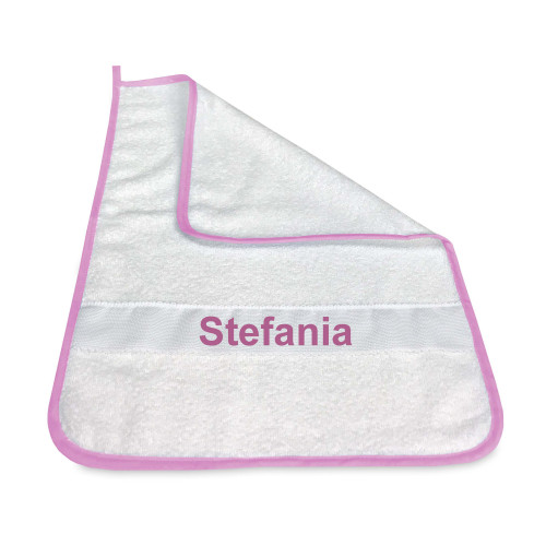 FRED ASILO TOWEL edged in SOLID COLOR Embroidered and Personalized with Name
