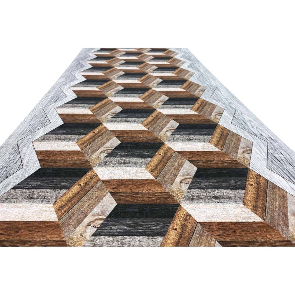 RUG Kitchen Runner GEOMETRIC Rutschfeste Kufe made in Italy