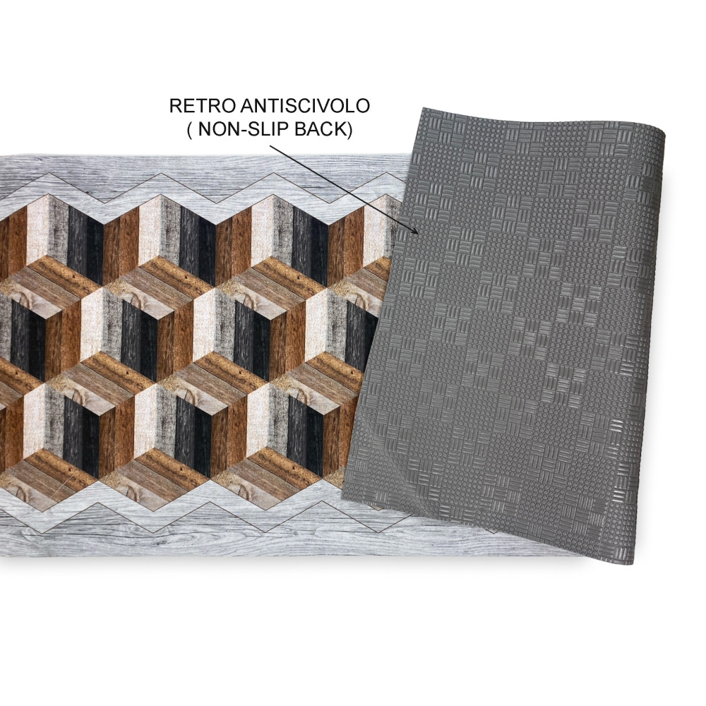 RUG Kitchen Runner GEOMETRIC Non-slip runner made in Italy