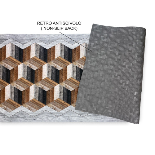 RUG Kitchen Runner GEOMETRIC Non-slip runner made in Italy
