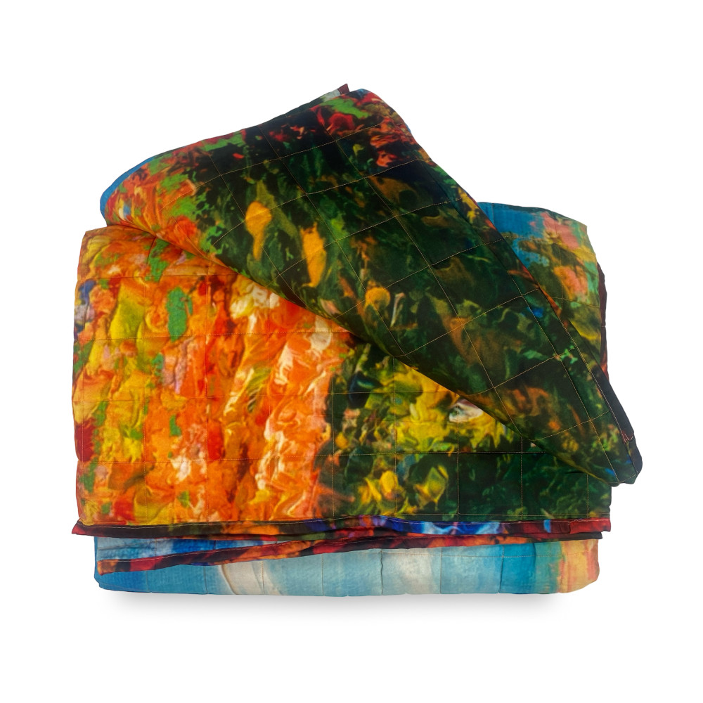 Couvre-lit matelassé peintures Monet coquelicots Double