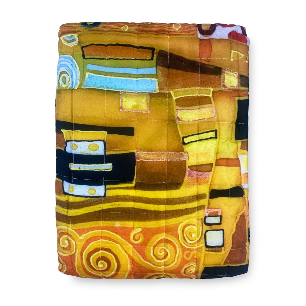 Couvre-lit matelassé Tableaux Klimt le Double Baiser