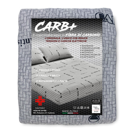 Housse de matelas CARB PLUS en fibre de carbone antistatique