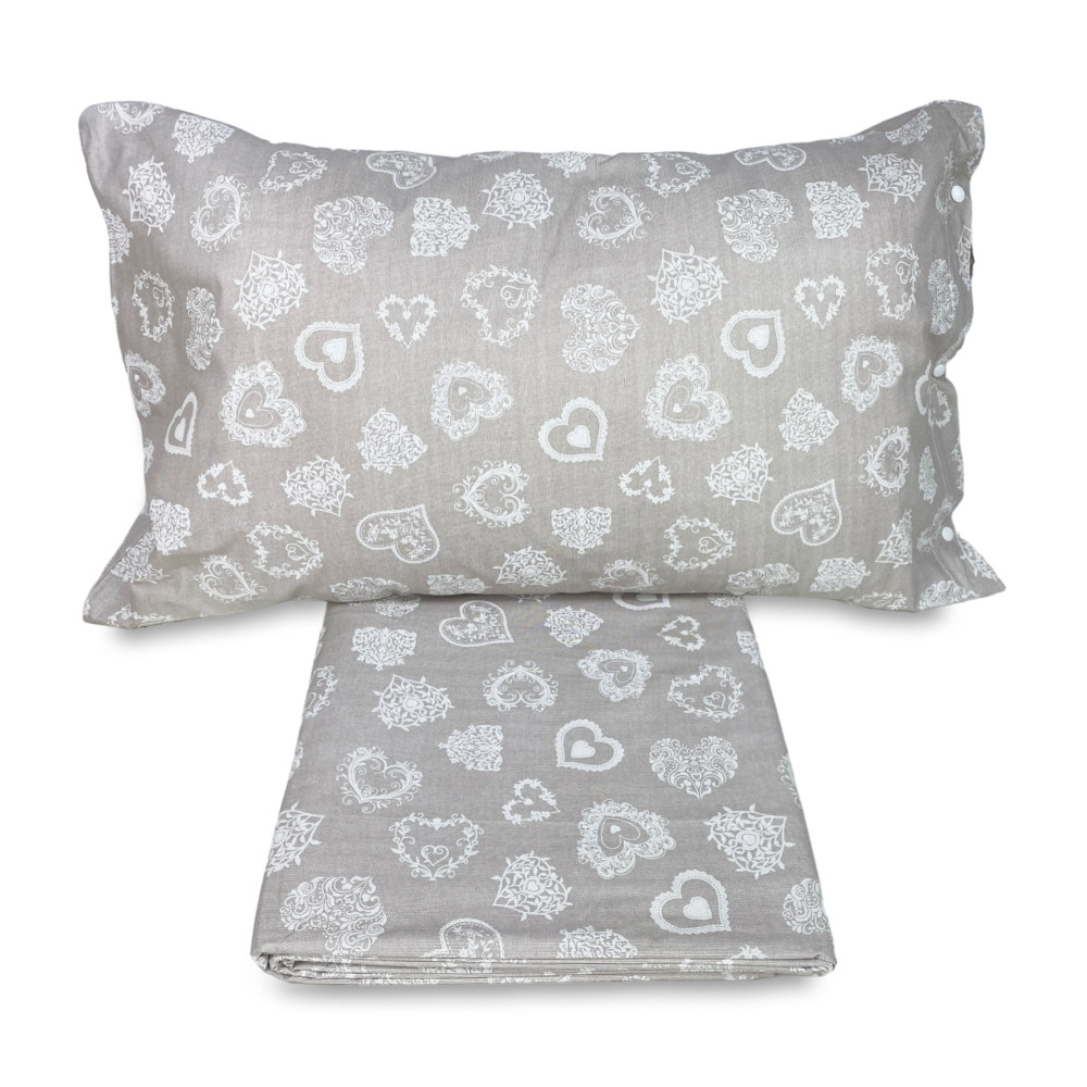 Complet de draps de lit en pur coton