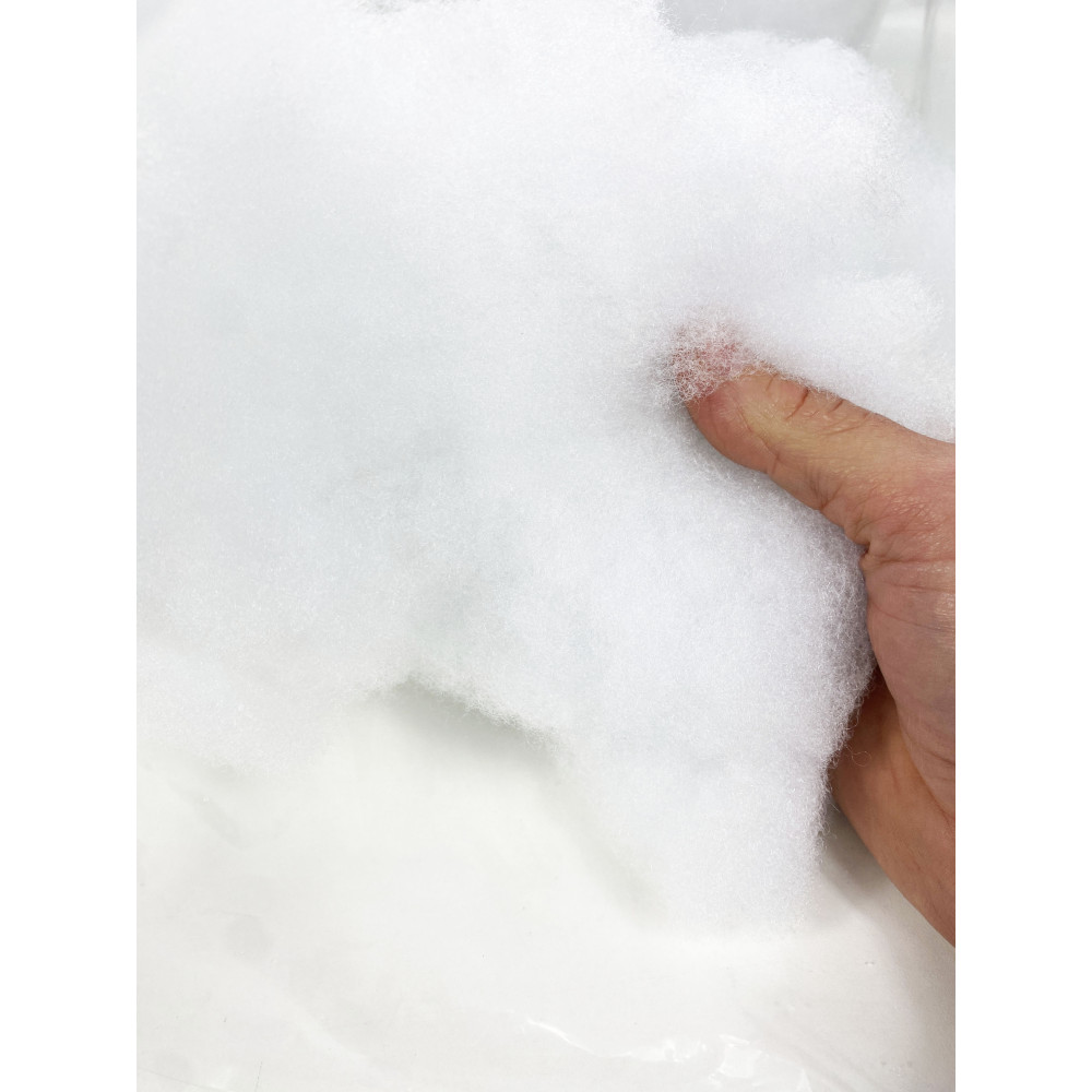 Ovatta Morbida e fioccata 100% Poliestere Made in Italy per riempimento di Bambole, Cuscini e Creazioni Fai da Te, Pure White