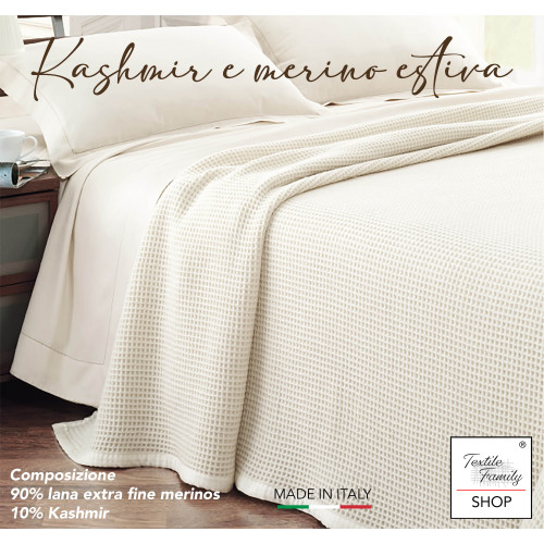 Couverture fabriquée en Italie, douce et respirante pour le printemps-été