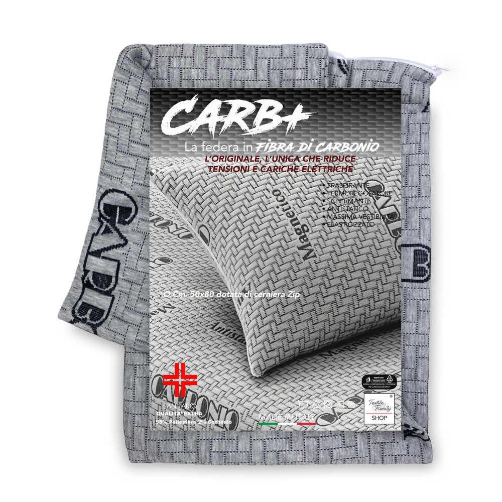 TAIE D’OREILLER CARB PLUS EN FIBRE DE CARBONE HYPOALLERGÉNIQUE ANTISTATIQUE