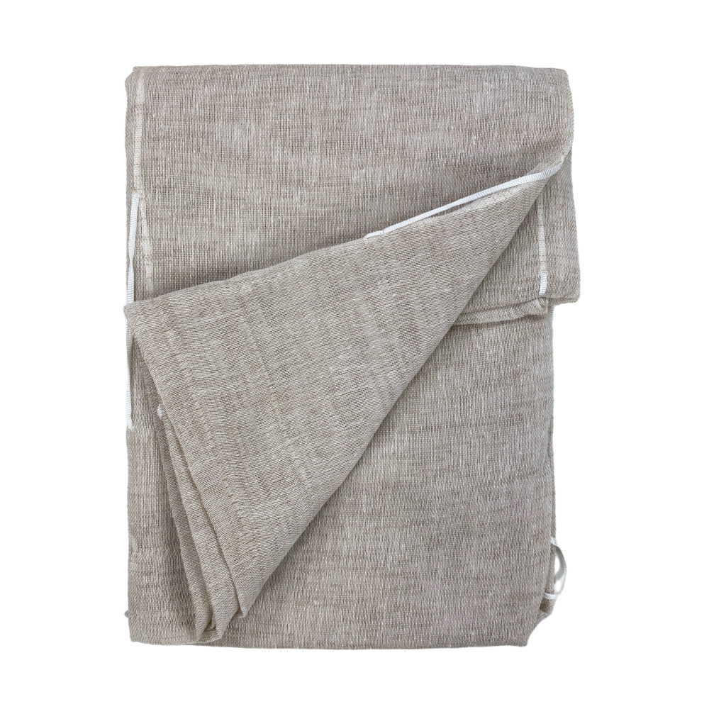 PAIR OF MODERN GLASS SISSI curtain cm 70 wide Adjustable with BEIGE CORD