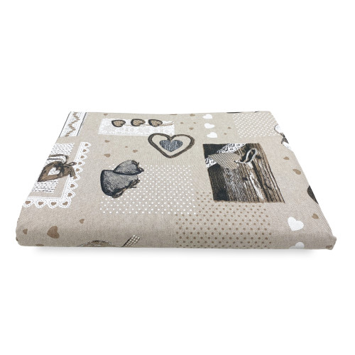 Furnishing towel, large scarf, in natural cotton