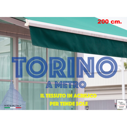TESSUTO tenda SOLE TORINO da esterno GIARDINO balcone A METRO IN Acrilico altezza 2 Metri cm. 200 RIGA PARI