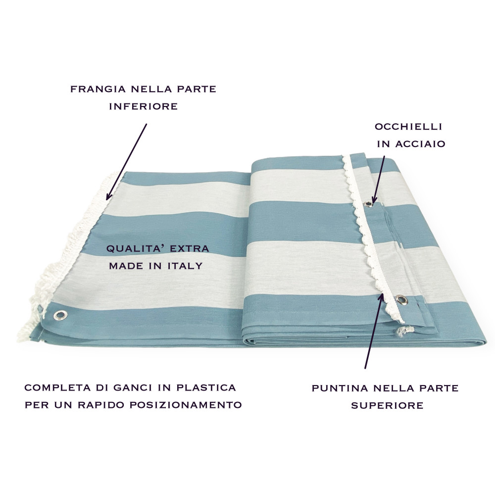 OUTDOOR AWNING GARDEN BALCONY RIGA PARI AZZURRO in Acrylic PACKAGED in 6 Sizes