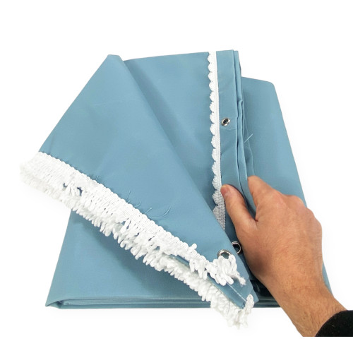 TENDA SOLE DA esterno GIARDINO balcone AZZURRO Unito in Acrilico CONFEZIONATA in 6 Misure
