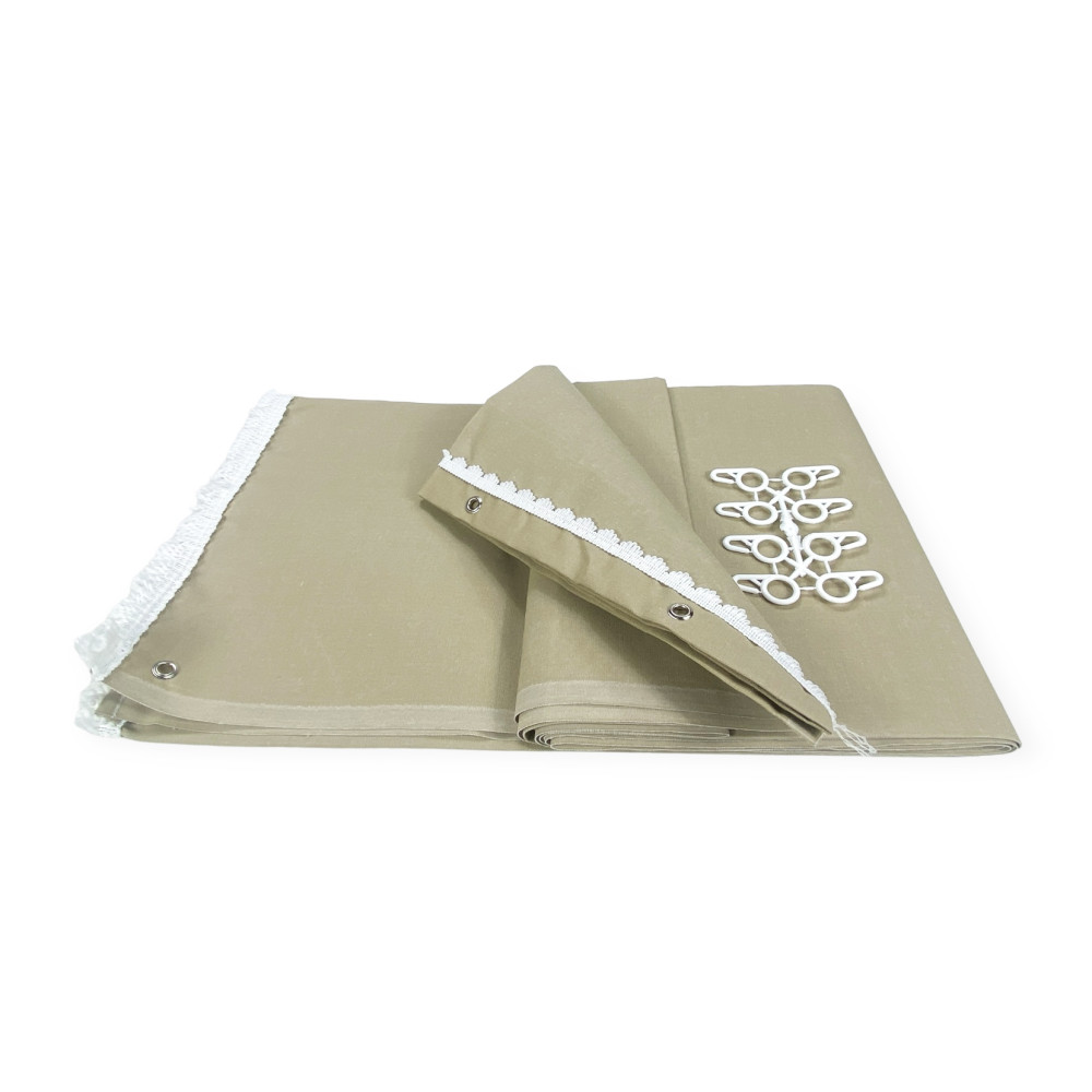 OUTDOOR-MARKISE GARTEN BALKON BEIGE Acryl Uni VERPACKT in 6 Größen