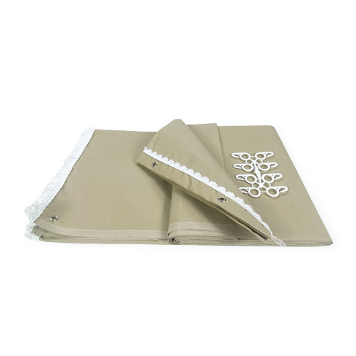 TOLDO EXTERIOR JARDÍN BALCÓN BEIGE Acrílico Liso EMPAQUETADO en 6 tamaños