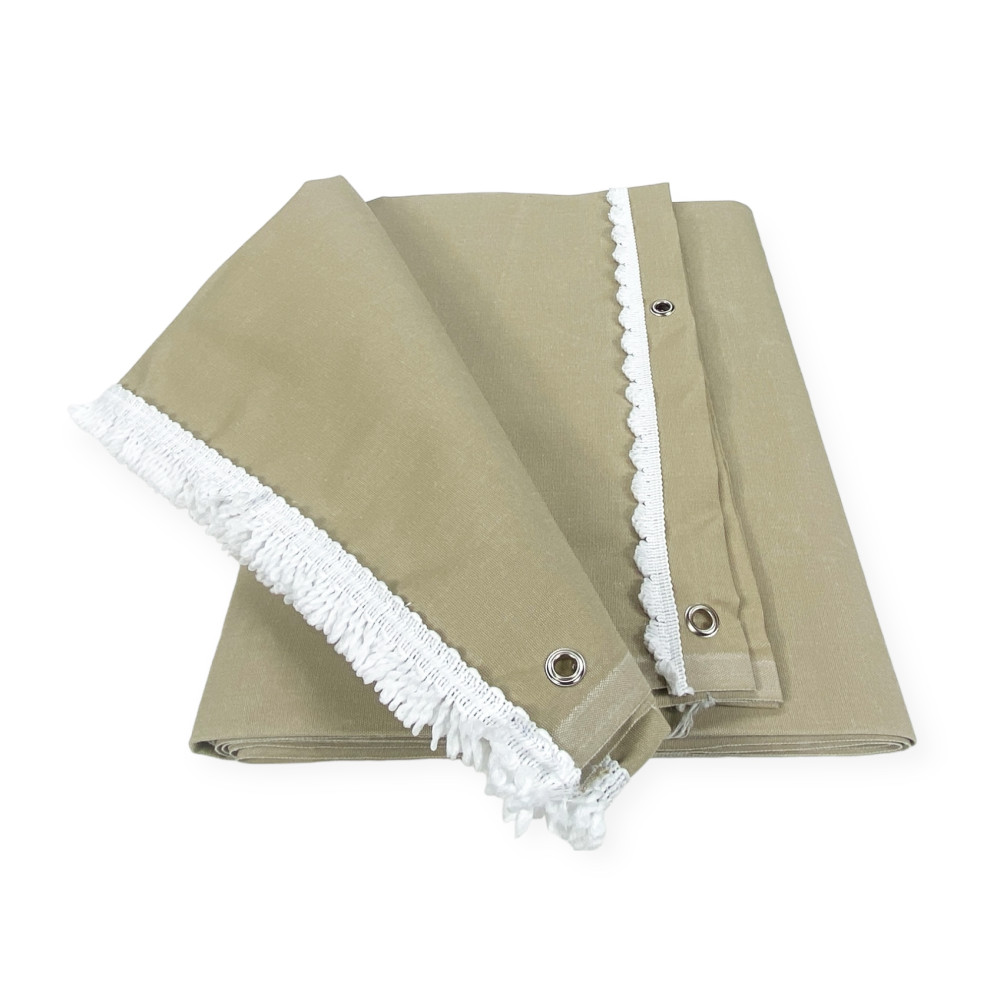 TENDA SOLE DA esterno GIARDINO balcone BEIGE Unito in Acrilico CONFEZIONATA in 6 Misure