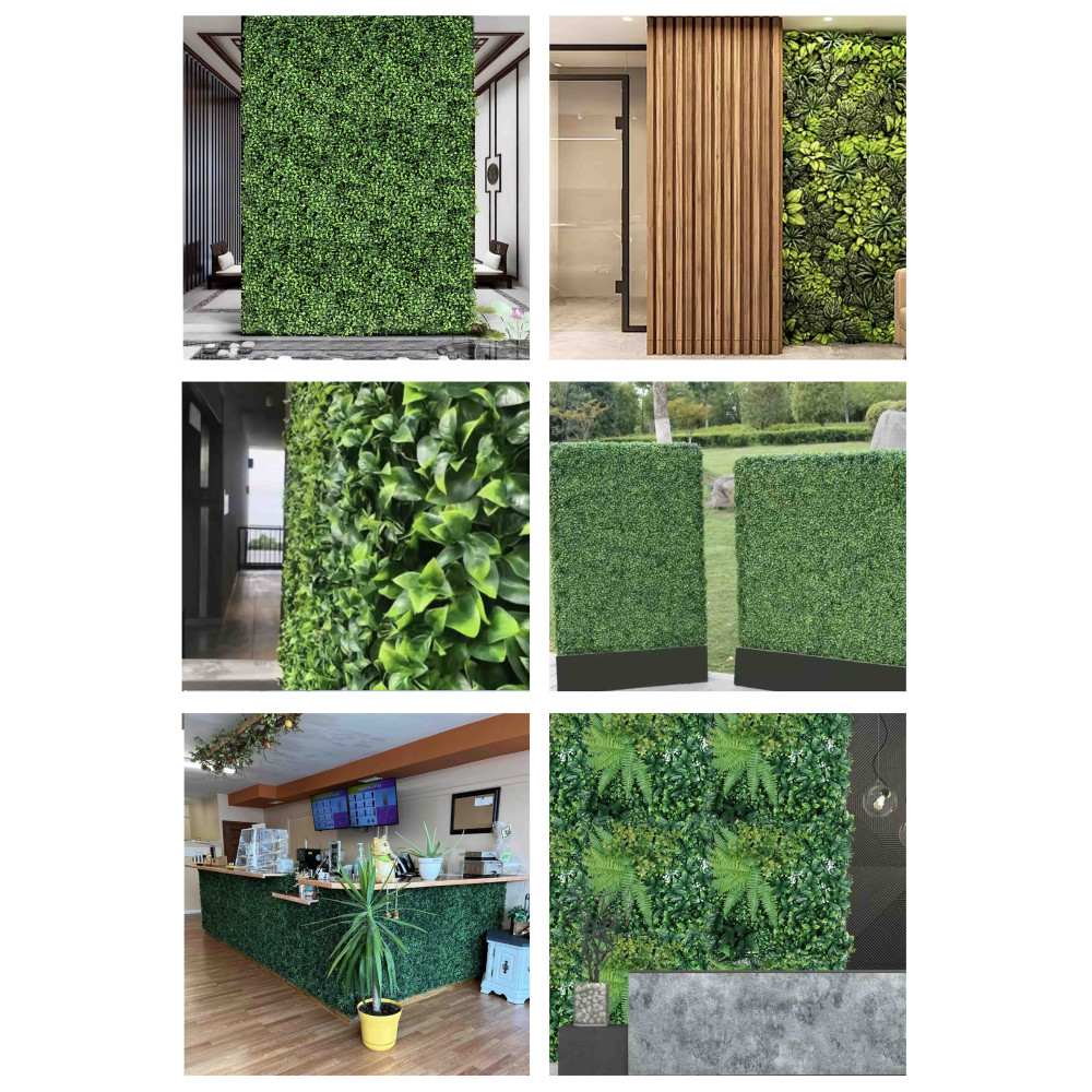 Haie murale artificielle artificielle décorative avec des feuilles pour les murs et les balcons ornementales pour l’intérieur et