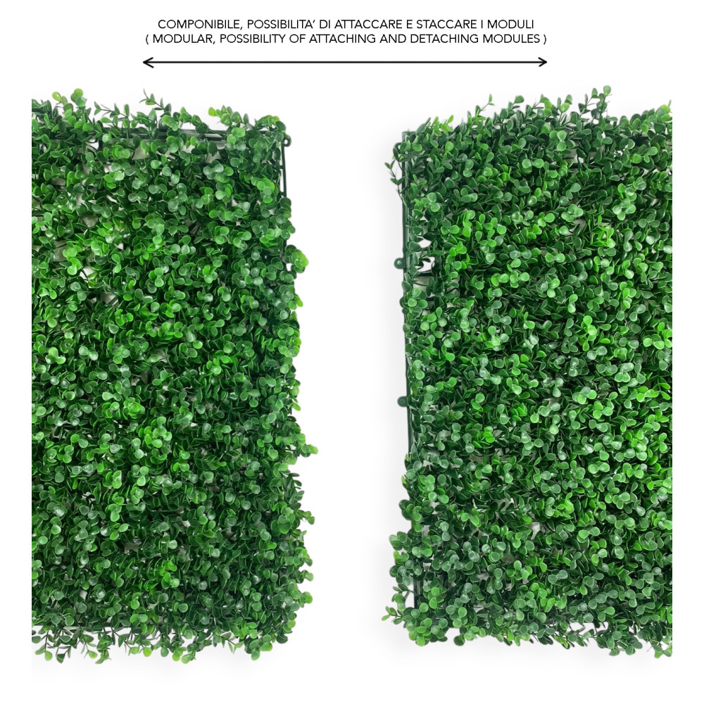 Haie murale artificielle artificielle décorative avec des feuilles pour murs et balcons ornementales pour l’intérieur et l’extér