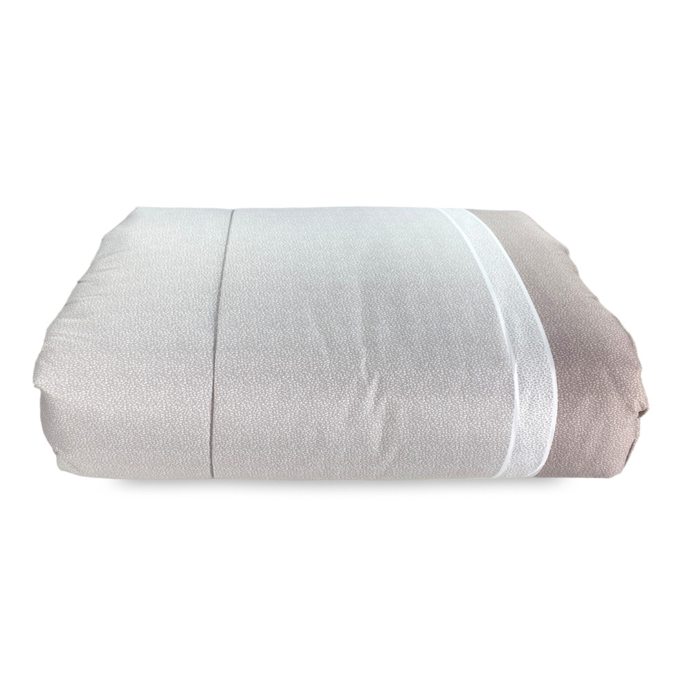 QUILTED BEDSPREAD WITH DOTTED BOW © Beige Made in Italy