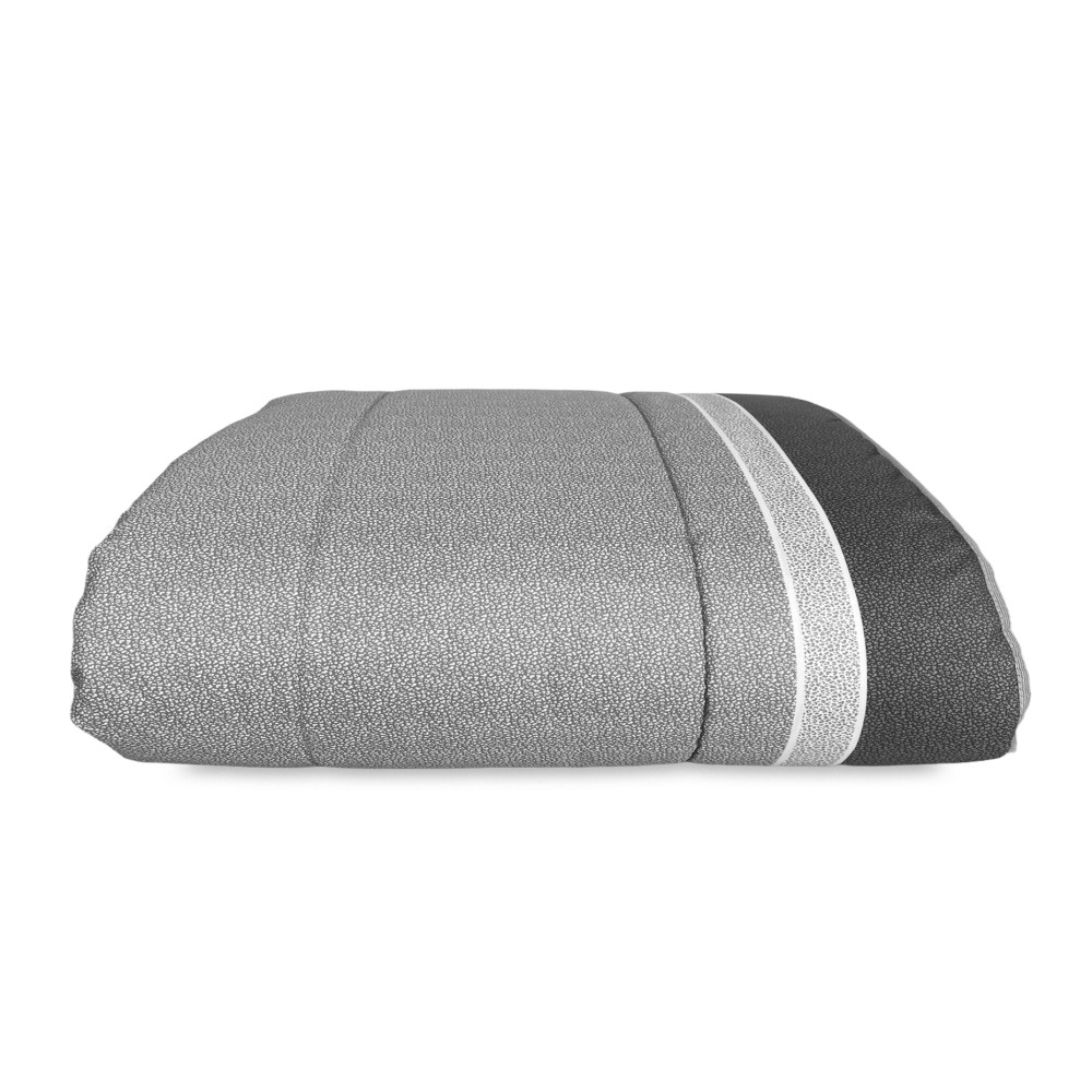 COLCHA ACOLCHADA CON LAZO © DE LUNARES Gris Made in Italy