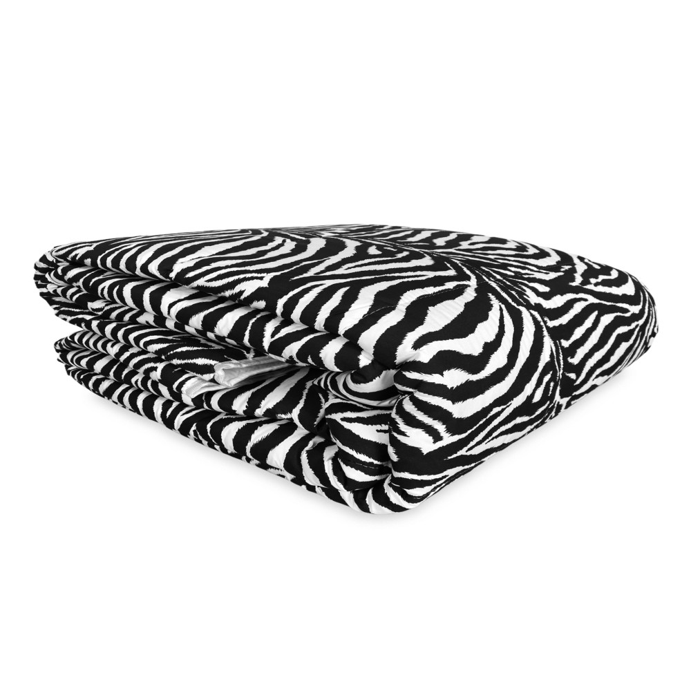 Colcha acolchada con lazo © a rayas blancas y negras made in Italy