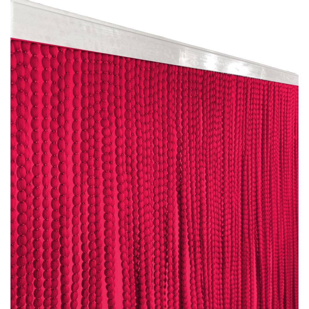 TENDA Mariel © SOFFICE a PERLINE in Stoffa Morbida Anti insetti antirumore a Fili ROSSO