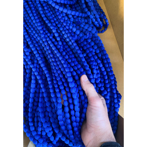 TENDA Mariel © SOFFICE a PERLINE in Stoffa Morbida Anti insetti antirumore a Fili BLU