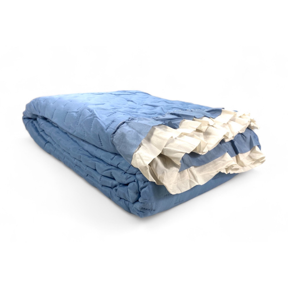 Couvre-lit matelassé avec volants en ASSORTI Double Unit Sucre/Crème