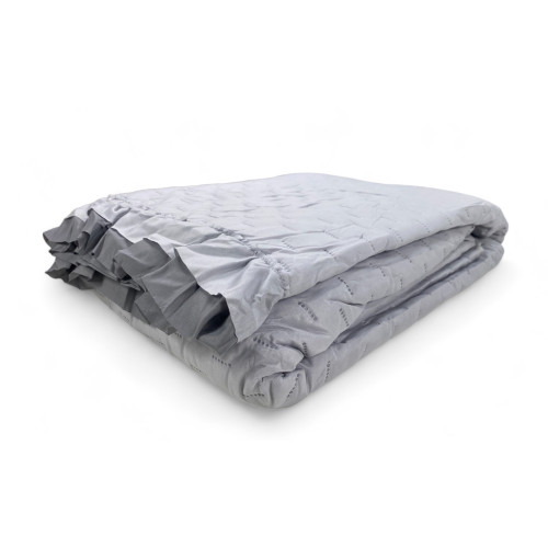Couvre-lit matelassé à volants en ASSORTI Double Unit Gris/Anthracite