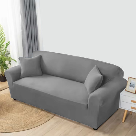 Grey stretch sofa cover
