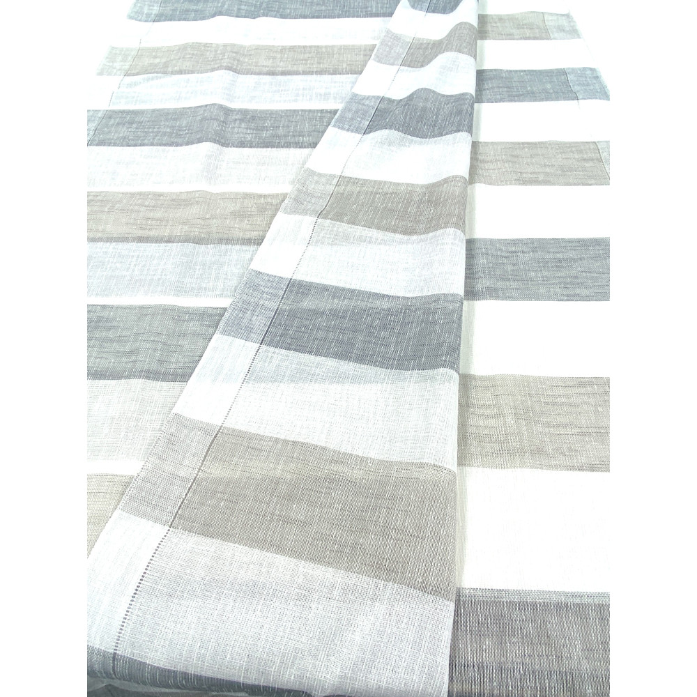 PAIRE de rideaux VERRE MODERNES 45 ou 60 ou 85 de large RIGONE Gris et Gris Tourterelle