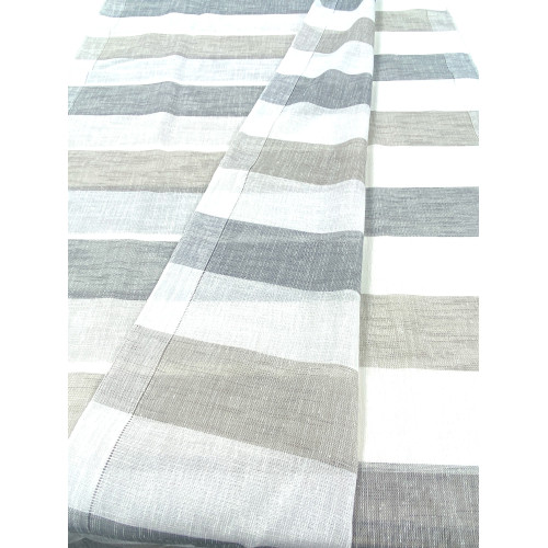 PAIRE de rideaux VERRE MODERNES 45 ou 60 ou 85 de large RIGONE Gris et Gris Tourterelle