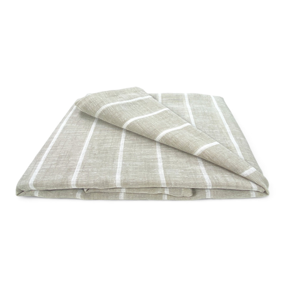 PAIR OF MODERN GLASS curtain 45 or 60 or 85 wide STRIPES Beige