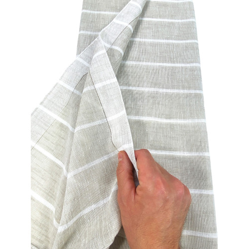 PAAR MODERNE GLASVORHÄNGE 45 oder 60 oder 85 breite STREIFEN Beige