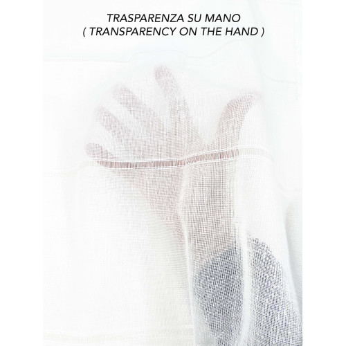 COPPIA tendina VETRO MODERNA larga 45 o 60 o 85 Ajour Bianco