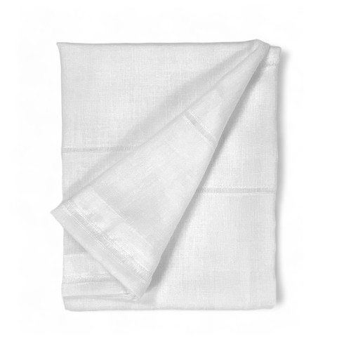 PAIR OF MODERN GLASS CURTAIN 45 or 60 or 85 wide Ajour White