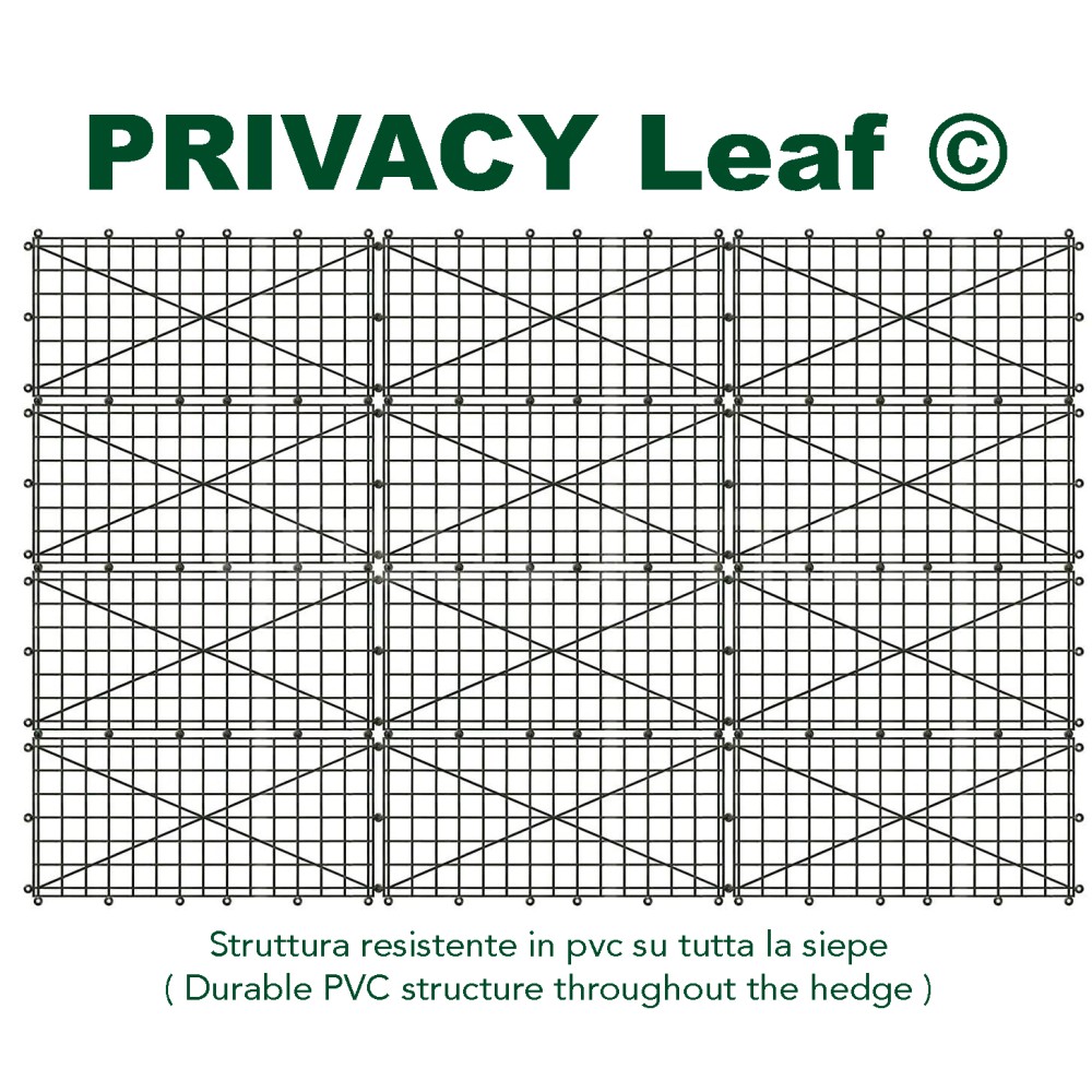 SIEPE Privacy Leaf EDERA Finta Artificiale a Foglie per Muri e Balconi Ornamentale frangivista Sempre verde