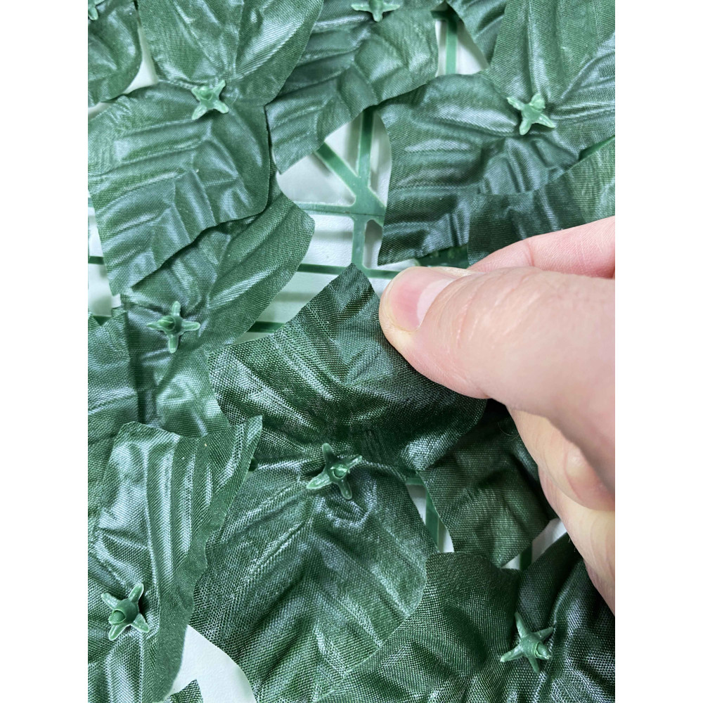 HEDGE Privacy Leaf Ivy Fausse feuille artificielle pour murs et balcons Écran d’intimité ornemental Evergreen