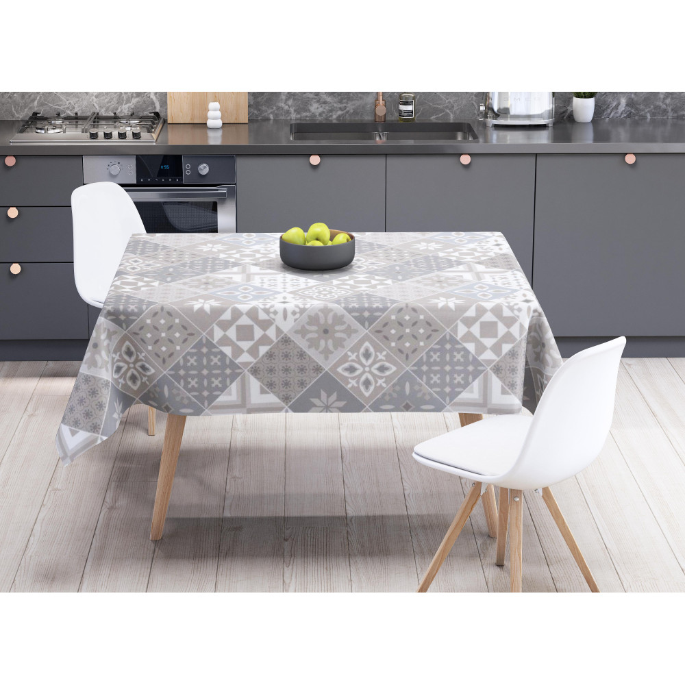 TOVAGLIA LIMA © in TELA CERATA plastificata LAVABILE idrorepellente in PVC MAIOLICHE Sabbia Made in Italy