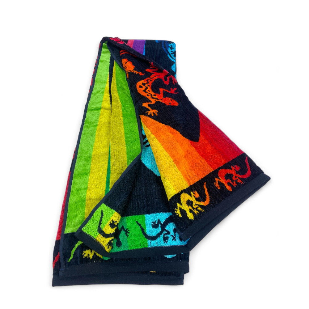 TELO MARE in spugna puro cotone Jeko Surf misura grande cm. 90 X 165 e zaino spiaggia