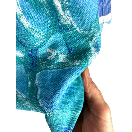 TELO MARE fouta CORALLI Piantine MISURA Grande CM.100X200 con zaino Spiaggia KEEP CALM
