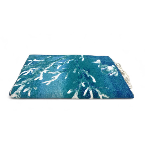 TOALLA DE PLAYA fouta CORALES Plántulas TAMAÑO Grande CM.100X200 con mochila Playa KEEP CALM