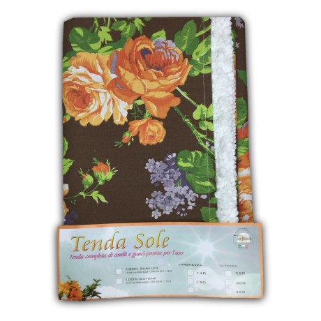 TENDA Sole da ESTERNO Giardino BALCONE Fiore MARRONE Confezionata