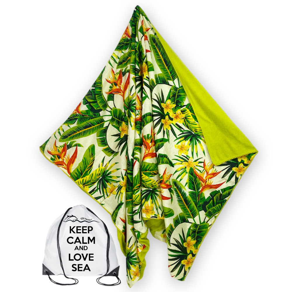 KIKOY Hawaii Toalla de playa doble – Algodón y rizo