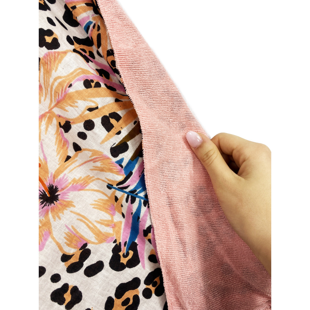 KIKOY Double Beach Towel Spotted Salmon – Cotton and Terry