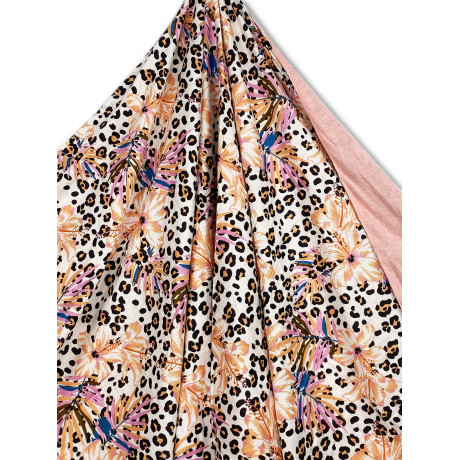 KIKOY Serviette de plage double Saumon tacheté – Coton et éponge 2