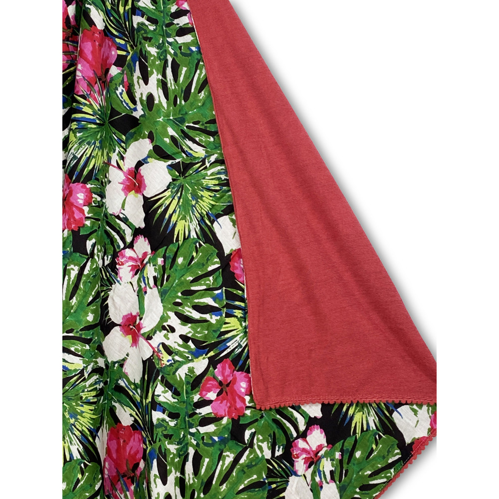 KIKOY Primavera Doppel-Strandtuch in Fuchsia – Baumwolle und Frottee